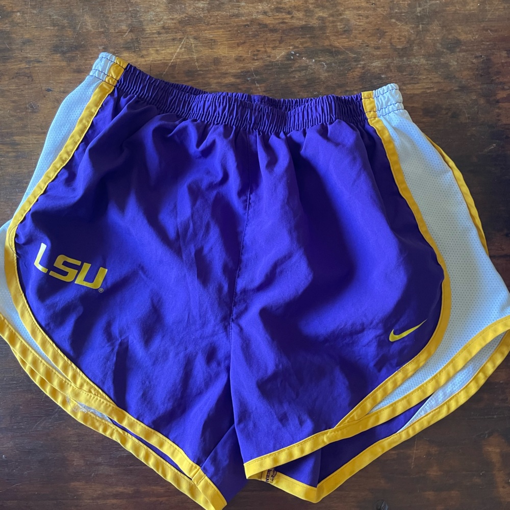LSU athletic shorts xs